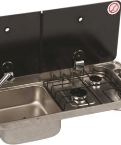 RVS Gecombineerde Kookplaat met Spoelbak aan de Linkerkant ( 716 x 340 x 150mm)
