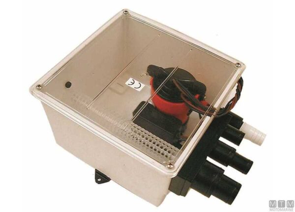 Drainagesysteem met Johnson Pomp 1000 GPH 24V
