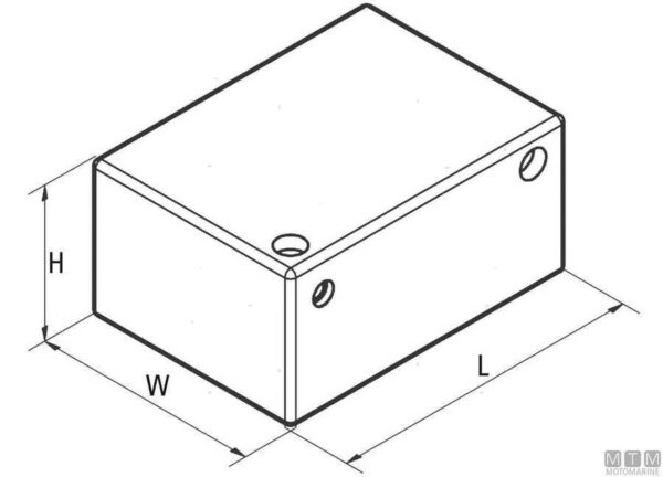 Watertank Can-SB 86lt (700 x 450 x H300mm) - Afbeelding 2