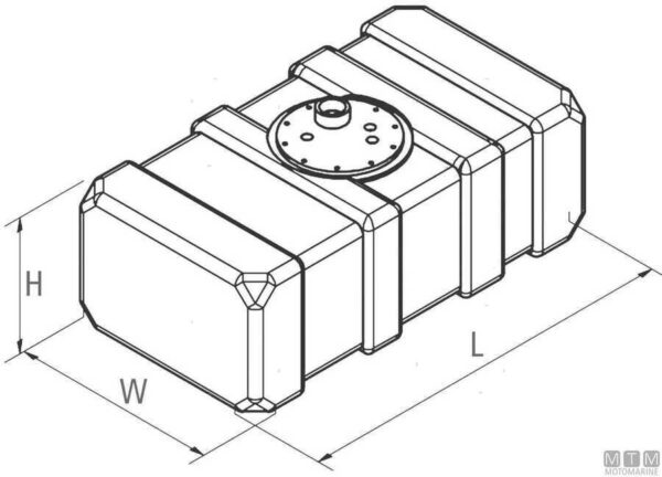 Watertank Can-SB 55lt (650 x 350 x H300mm) - Afbeelding 2