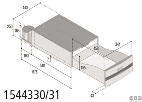 Vitrifrigo D30A Zwart Koelkast - Afbeelding 3