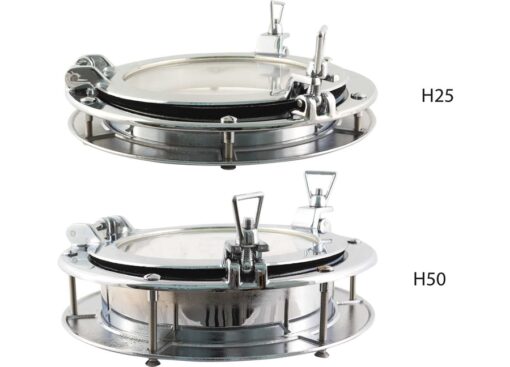 Patrijspoort Rond 264mm H50 Gepolijst Messing - Afbeelding 2