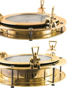 Portlight rond 264mm H25 gepolijst messing