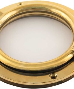 Portlight laag rond 207mm gepolijst messing
