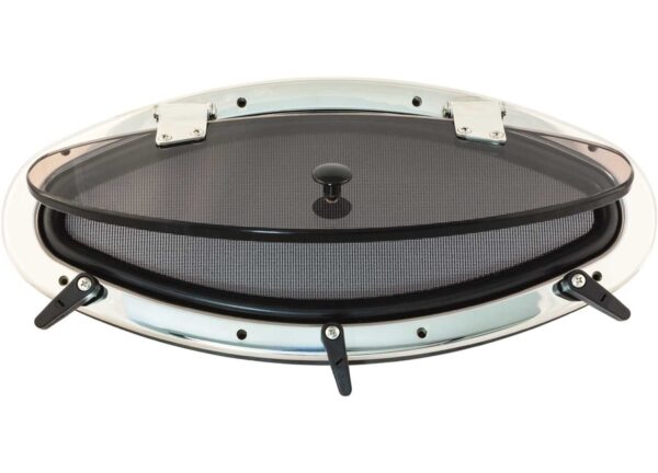 Portlight Open Ovaal 203x461mm Uitsparing 156x414mm RVS - Afbeelding 2