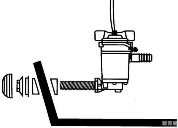 Aerator pomp Johnson 500 GPH 12V recht - Afbeelding 3
