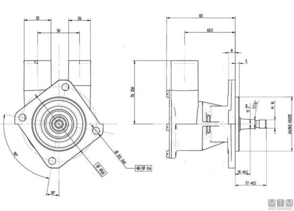 Waterpomp Johnson f5b-9 10-13283-01 - Afbeelding 2