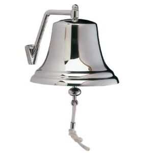 Verchroomde messing bel 200 mm (maritiem goedgekeurd)