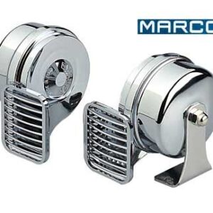 Koppel verchroomde Hoorns Marco 24V
