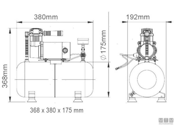 reserve luchtcompressor Marco 12v - Afbeelding 2