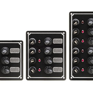 Waterdicht paneel 6 schakelaars 10amp Led 100 x H170mm