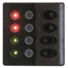 Zwart elektrisch paneel Zoolander met 4 Led schakelaars 98 x H98mm
