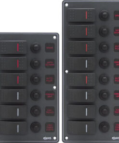 Zwart Elektrisch Paneel met 6 schakelaars 114 x H191