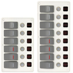 Wit Elektrisch Paneel met 6 schakelaars 114 x H191