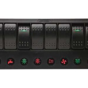 Elektrisch Paneel Startech met 8 Led schakelaars 235 x H100mm