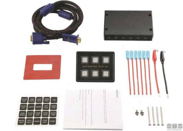 Digitaal touchpaneel 6 schakelaars 100 x 80 x H10mm - Afbeelding 3