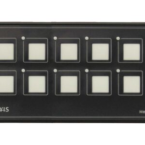 Digitaal paneel met 10 aanraakschakelaars 130 x H75mm