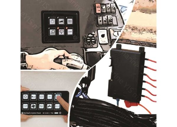 Digitaal paneel met 6 aanraakschakelaars 91 x H75mm - Afbeelding 4