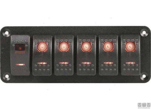 Elektrisch paneel Redtech 8 x 20a schakelaars 234 x 70mm - Afbeelding 2
