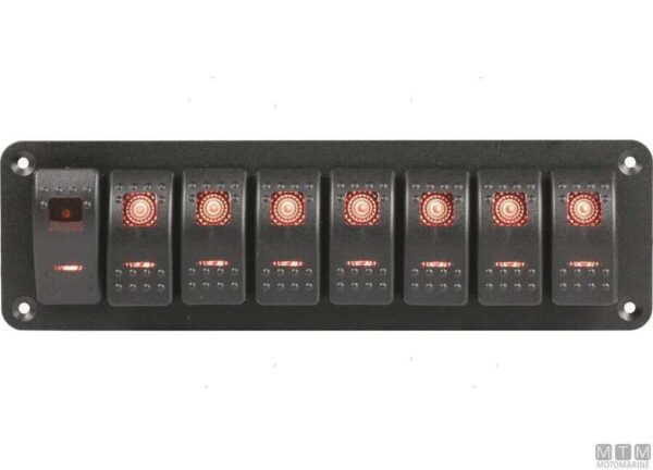 Elektrisch paneel Redtech 8 x 20a schakelaars 234 x 70mm - Afbeelding 3