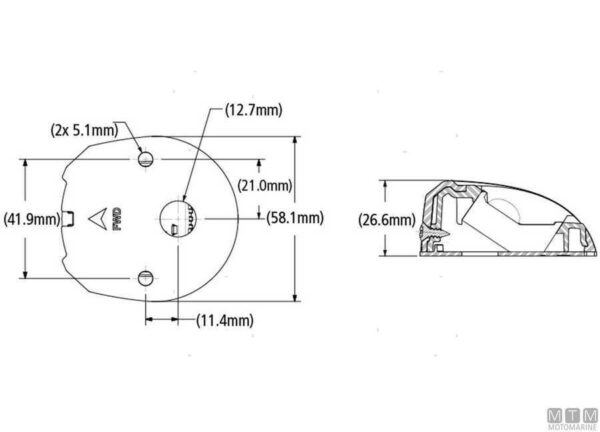 Paar Led navigatielampen Attwood Zwart 12v - Afbeelding 2