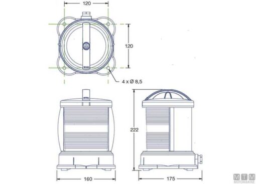 DHR 225º Navigatielicht Zwart-Wit - Afbeelding 7