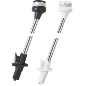 LED navigatieverlichting zwart 12-24V 360º met verwijderbare mast H100cm
