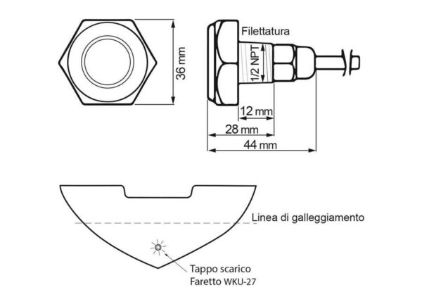 Onderwater LED Lamp Wit 36 x H17mm (9 x 3w 12-24v) - Afbeelding 4