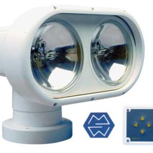 Dubbel zoeklicht met bedraad bedieningspaneel 12v