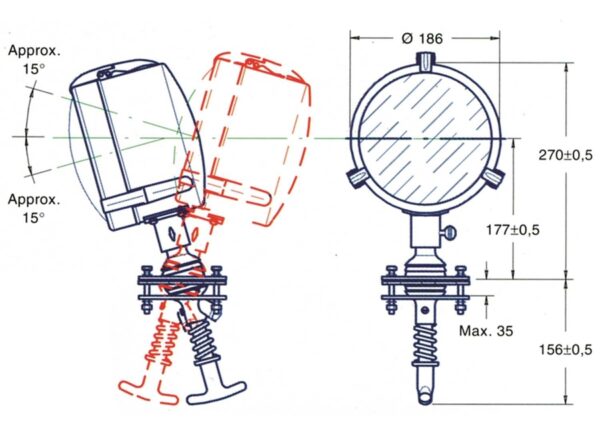 RVS Zoeklicht DHR 180CB-LED - Afbeelding 2