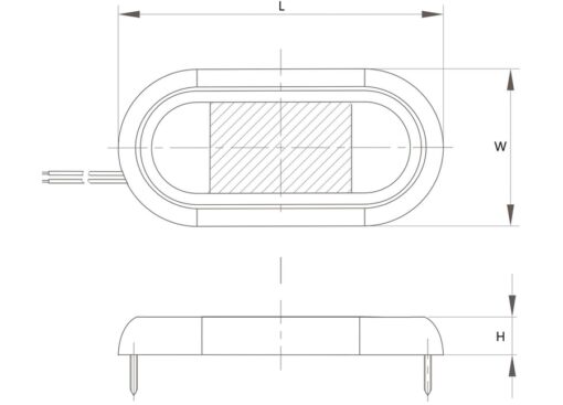Elliptisch LED Koepellicht 12/24V 136 x H18mm - Afbeelding 2