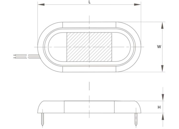 Elliptisch LED Koepellicht 12/24V 136 x H18mm - Afbeelding 2