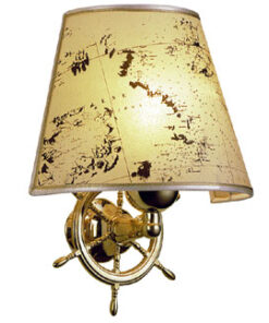 Messing wandlamp met wiel en kap 220V