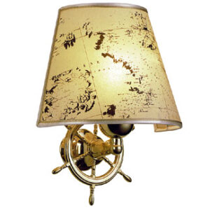 Messing wandlamp met wiel en kap 220V