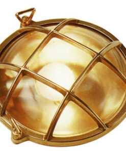 Gepolijste messing decoratieve nautische lamp Rond 155mm