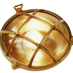 Gepolijste messing decoratieve nautische lamp Rond 155mm