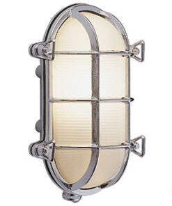 Verchroomde Messing CB ovale lamp IP54 beschermd 195 x 135mm