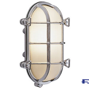 Verchroomde Messing CB ovaal lamp IP54 beschermd 175 x 130mm