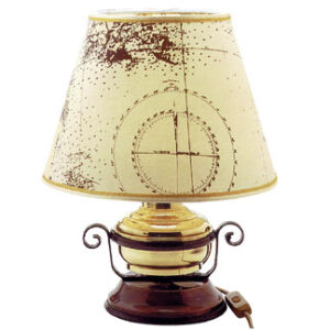 Decoratieve lamp met houten basis 270 x H340 mm