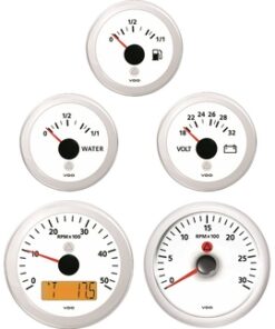 Brandstofmeter VDO wit (240-30 ohm) 52mm