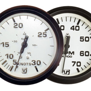 GPS Snelheidsmeter 60 Knopen 85mm Uflex Ultra Wit 12/24V