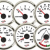 Ampèremeter met shunt ECMS Wit Chroom 12/24V -150+150A 52mm