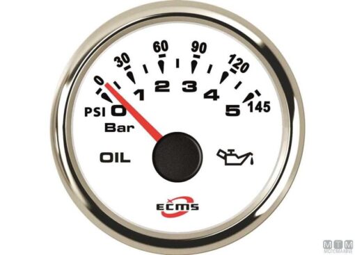 Analoge Ampèremeter met Shunt ECMS Wit en Chroom -80+80a 52 mm - Afbeelding 4