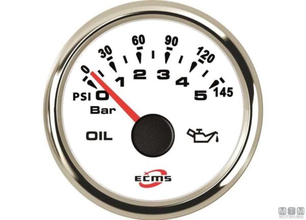 Analoge Ampèremeter met Shunt ECMS Wit en Chroom -80+80a 52 mm - Afbeelding 4