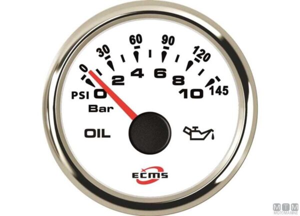 Analoge Ampèremeter met Shunt ECMS Wit en Chroom -80+80a 52 mm - Afbeelding 5