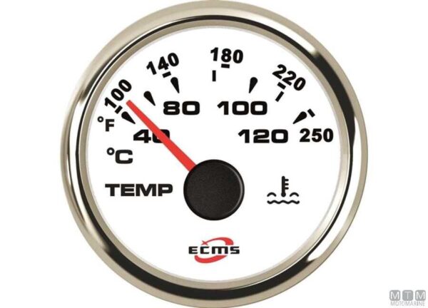 Analoge Ampèremeter met Shunt ECMS Wit en Chroom -80+80a 52 mm - Afbeelding 7