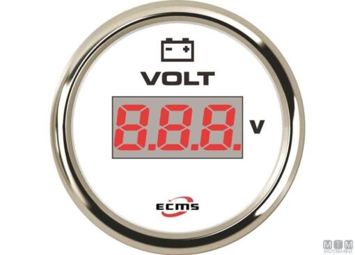 Analoge Ampèremeter met Shunt ECMS Wit en Chroom -80+80a 52 mm - Afbeelding 8