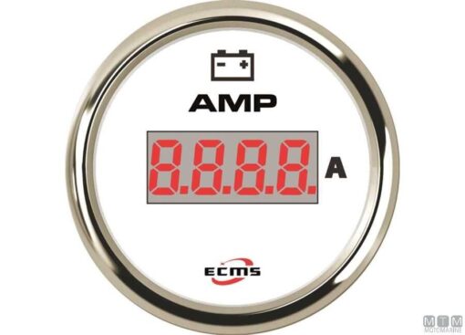Analoge Ampèremeter met Shunt ECMS Wit en Chroom -80+80a 52 mm - Afbeelding 9