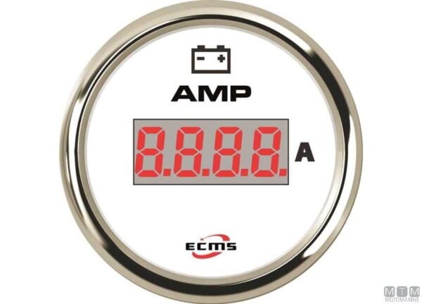 Analoge Ampèremeter met Shunt ECMS Wit en Chroom -80+80a 52 mm - Afbeelding 9