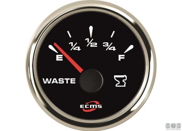Analoge Ampèremeter met Shunt ECMS Zwart en Chroom -80+80a 52 mm - Afbeelding 3